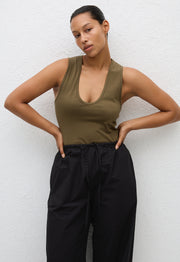 Deep U Tank - Olive - Matteau